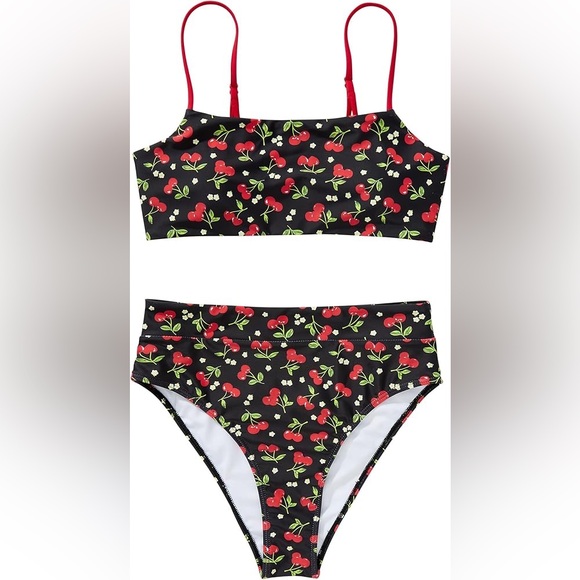MOSHENGQI Women's Two Piece Swimsuit Strappy High Waisted High Cut Bathing Suit - Picture 3 of 4